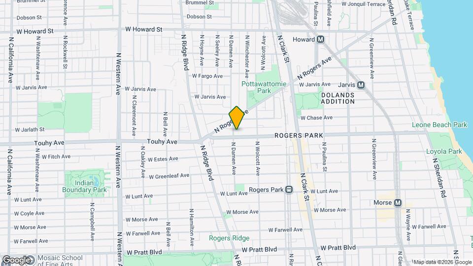 7211 N Damen Ave Map and Location Details