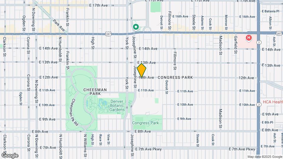1165 Columbine St Map and Location Details