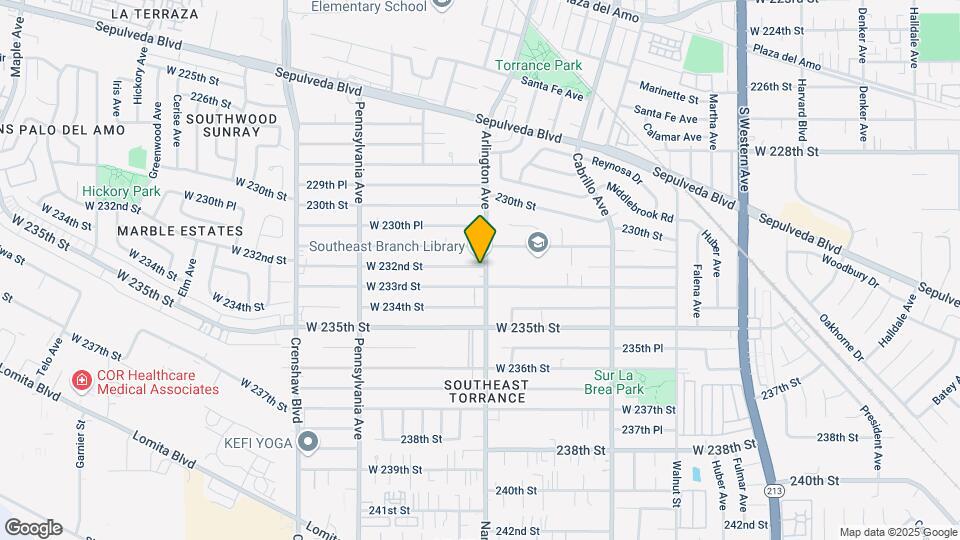 2212 W 232nd St Map and Location Details