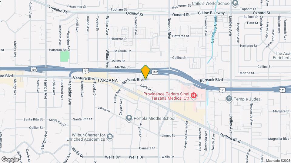 18630 Burbank Blvd Map and Location Details