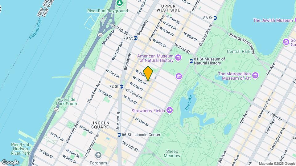 103 W 74th St Map and Location Details