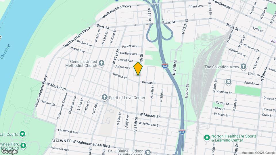 210 N 38th St Mapa y Detalles de la Ubicación