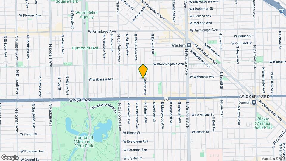 1700 N Talman Ave, Unit 2 Map and Location Details
