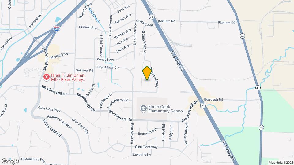 9000 Hawthorne Ln Map and Location Details