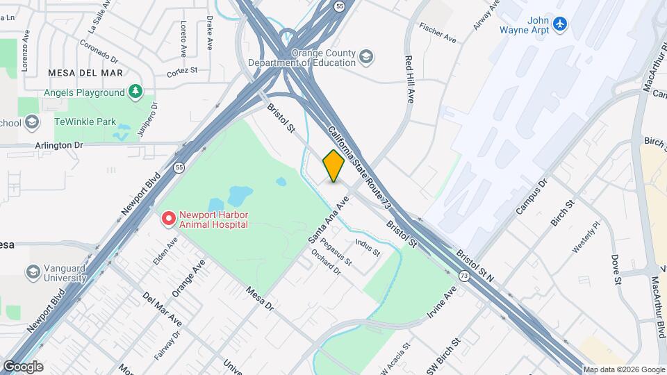 1400 Bristol St Map and Location Details
