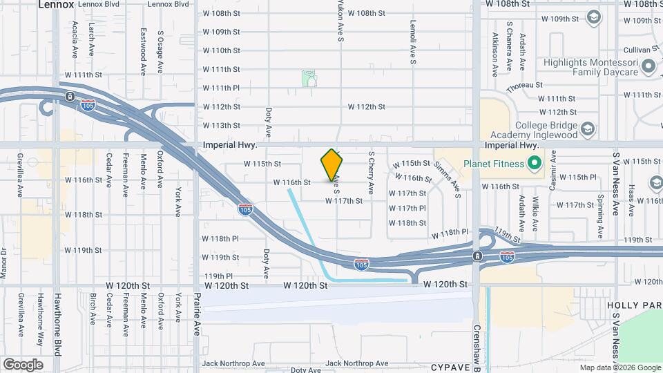 3608 W 116th St Map and Location Details