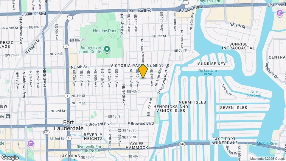 1616 NE 5th St Map and Location Details