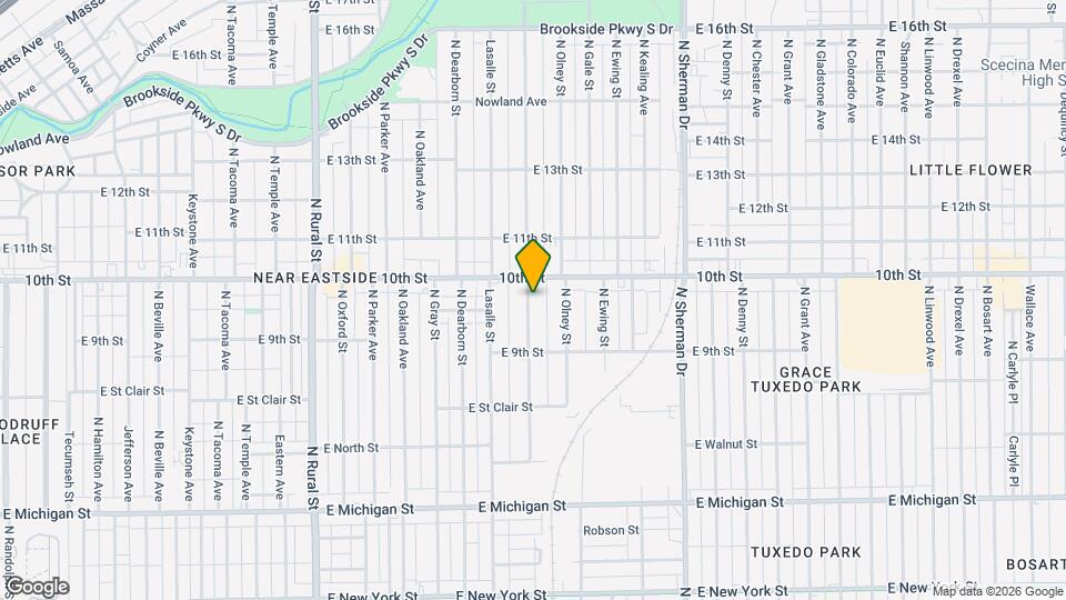 953 N Tuxedo St Map and Location Details