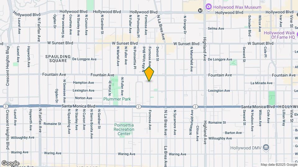 1227 N Formosa Ave Mapa y Detalles de la Ubicación
