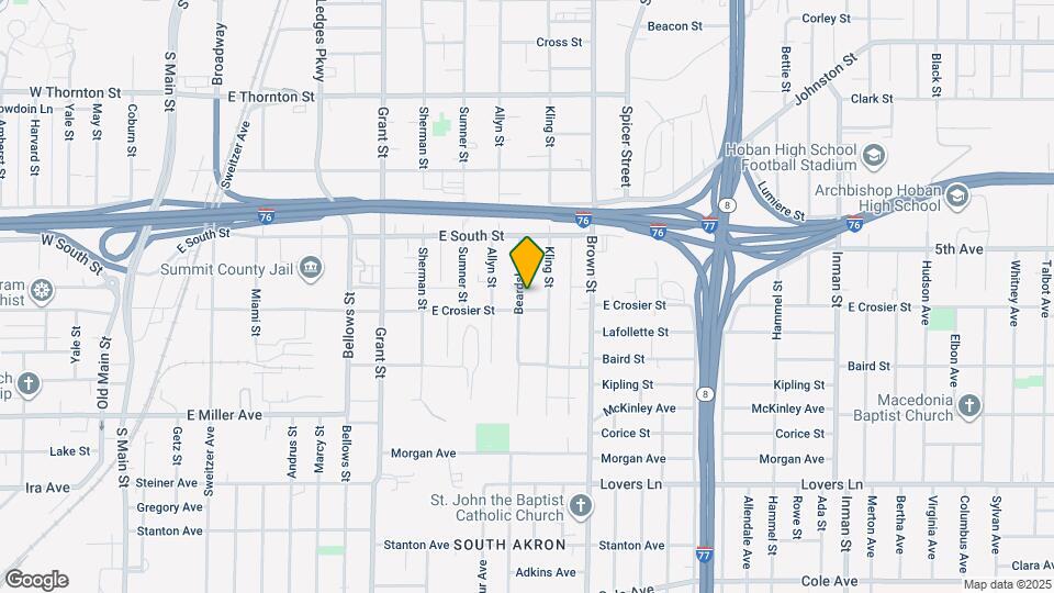 815 Beardsley St Map and Location Details