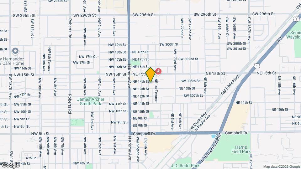 1307-1337 NE 1st Ave Map and Location Details