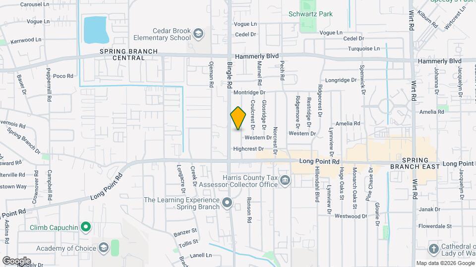1845 Westcrest Dr Map and Location Details