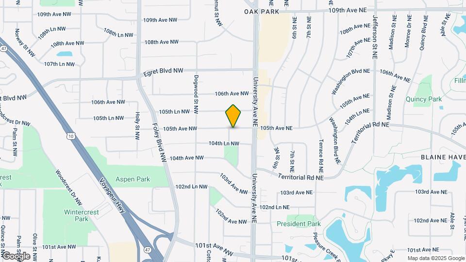 10465 Butternut St NW Map and Location Details