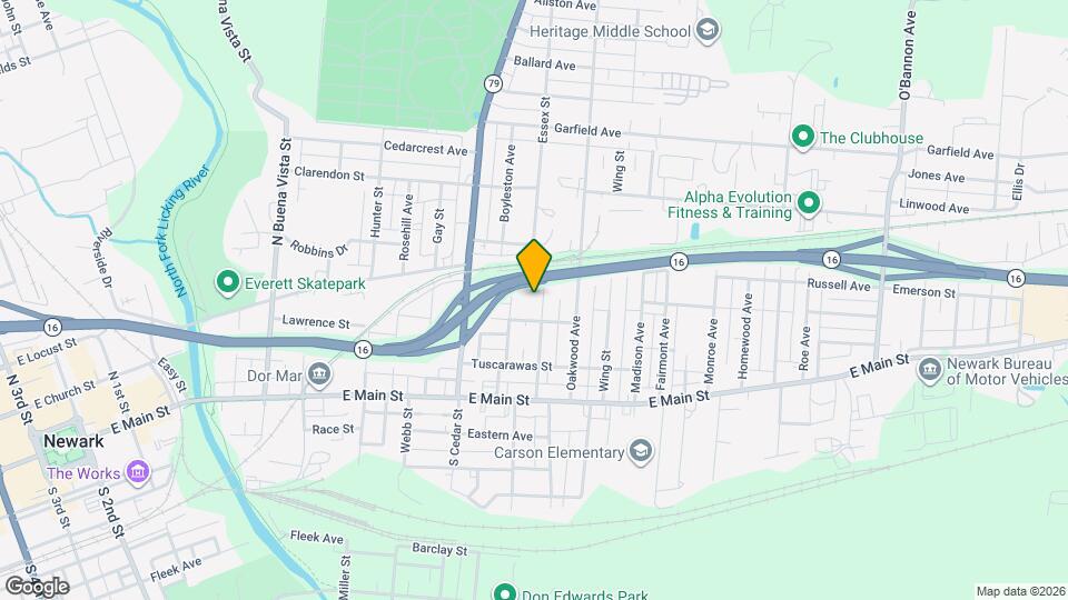 103 Dewey Ave Map and Location Details