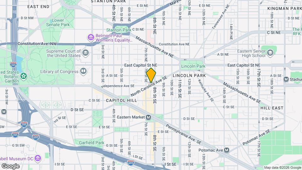 708 North Carolina Ave SE Map and Location Details