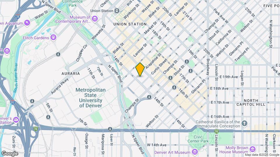 Auraria Student Lofts Map and Location Details