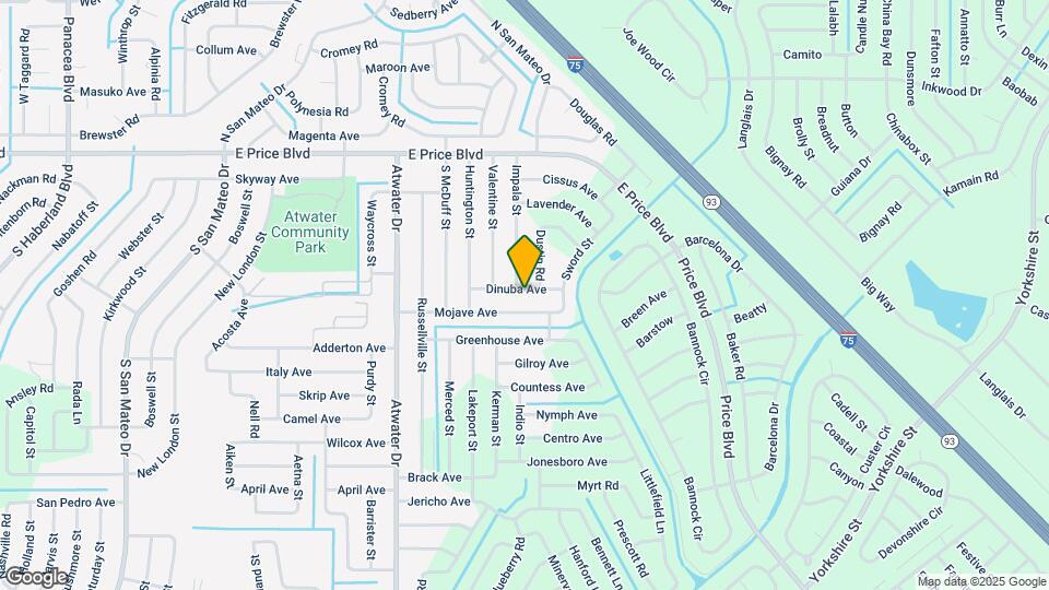 5543 Dinuba Ave Map and Location Details