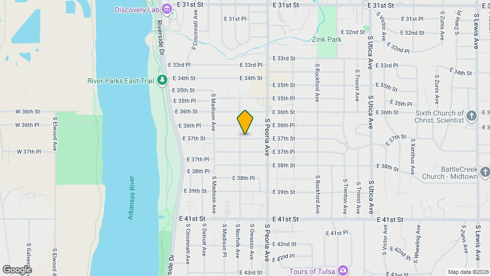 1135 E 37th St Map and Location Details