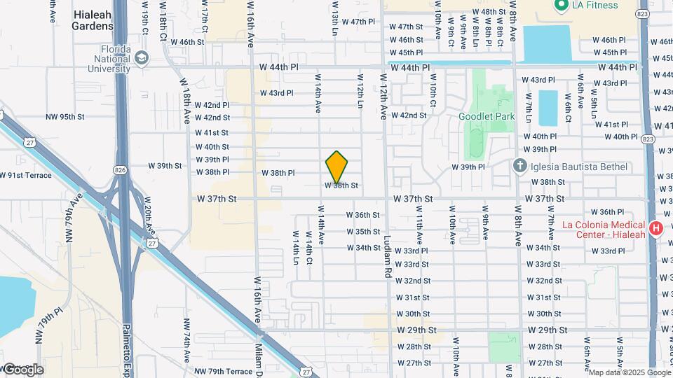 1377 W 38th St Map and Location Details