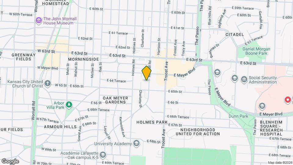 6422 Rockhill Rd Map and Location Details