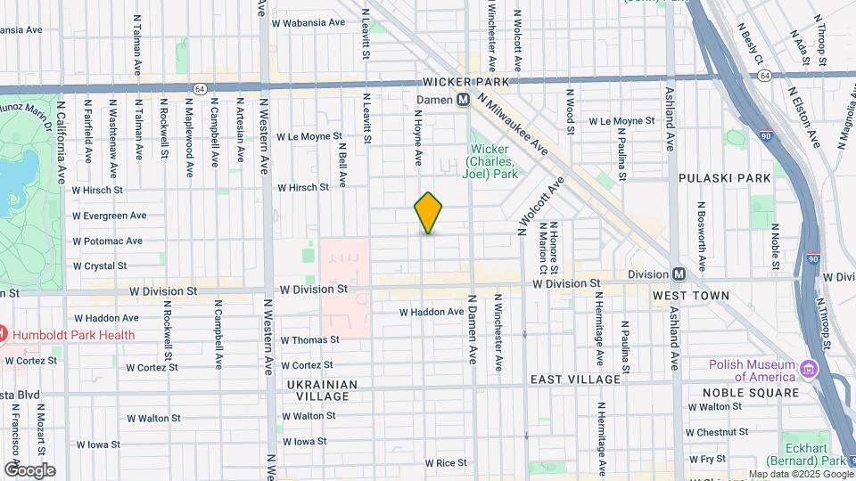 1251 N Hoyne Ave Map and Location Details
