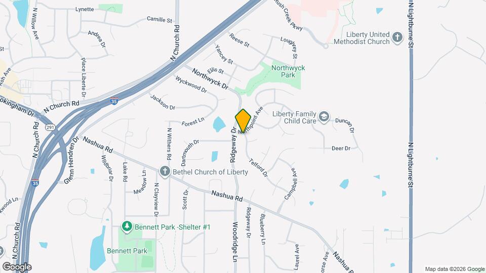 1502 Telford Dr Map and Location Details