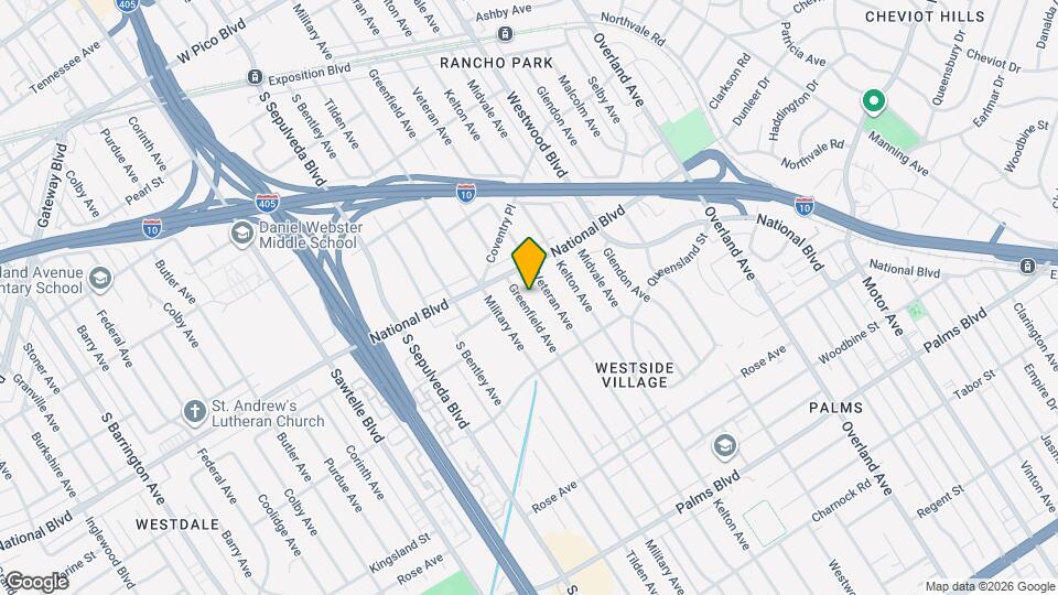 3026 Greenfield Ave Map and Location Details