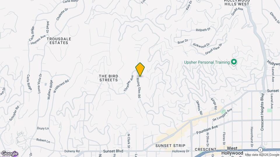 1528 Rising Glen Rd Map and Location Details