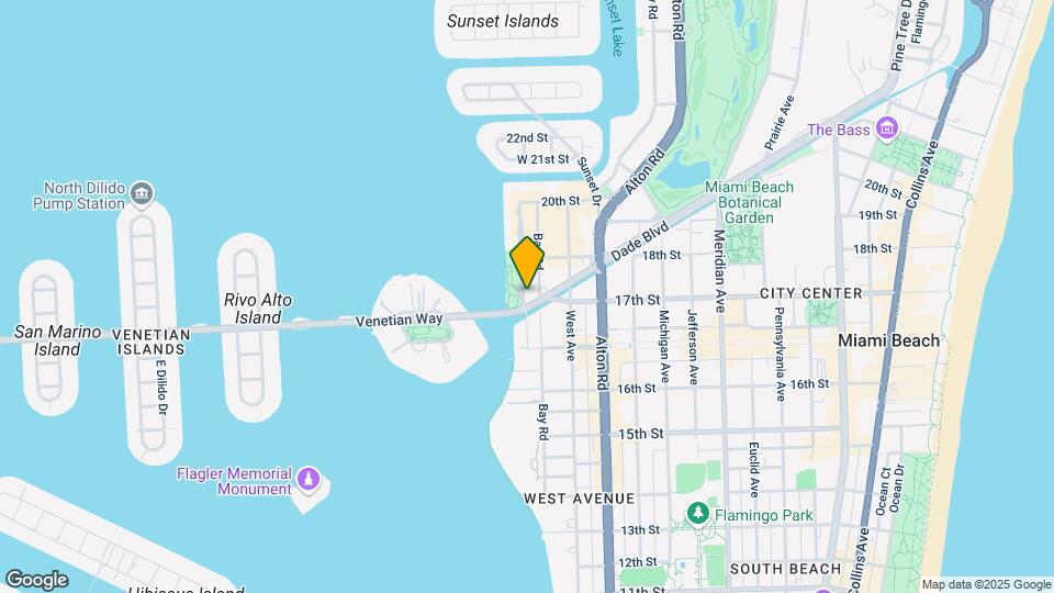 1701 Sunset Harbour Dr, Unit L704 Map and Location Details