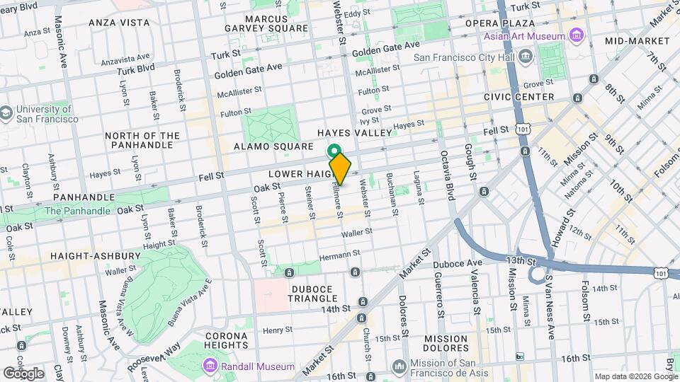 596 Page St Map and Location Details