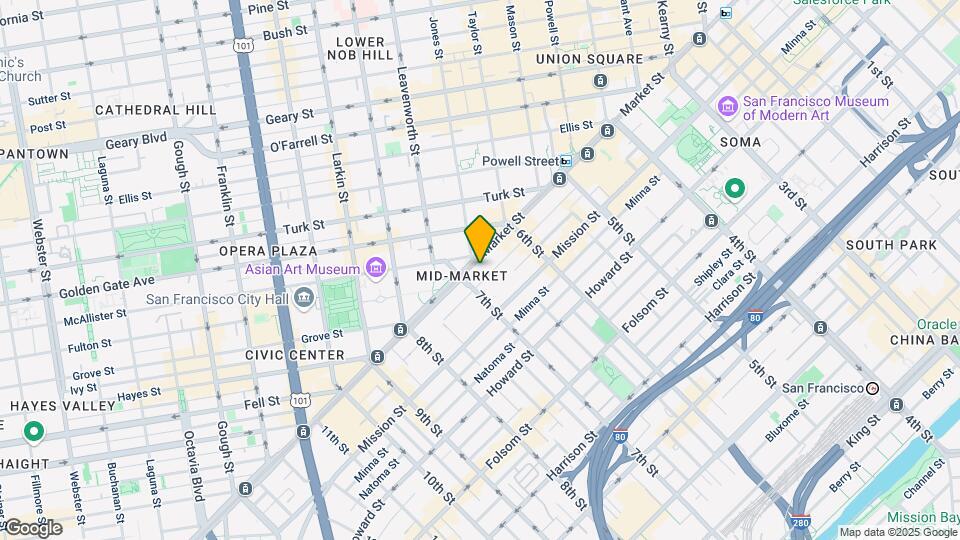 1075 Market St, Unit 508 Map and Location Details