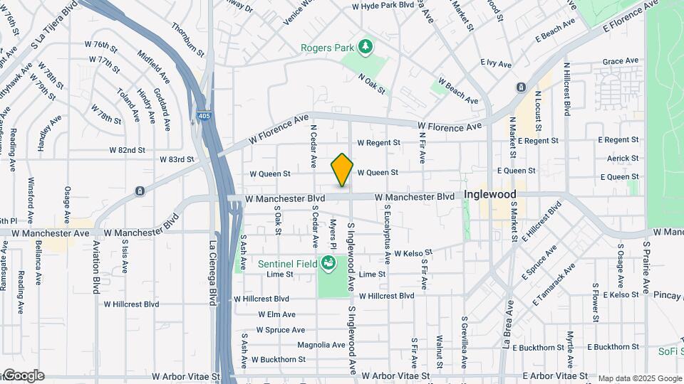 407 W Manchester Blvd Map and Location Details