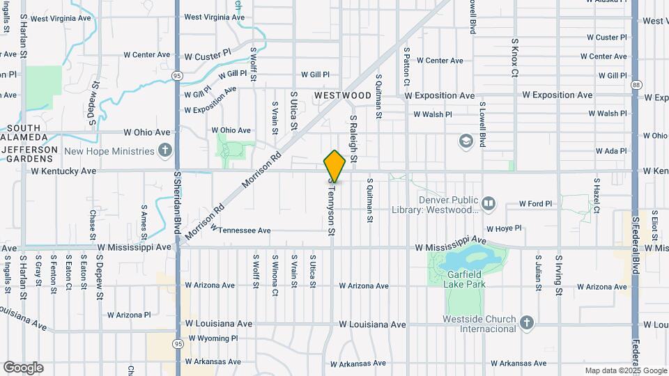 932 S Tennyson St Map and Location Details