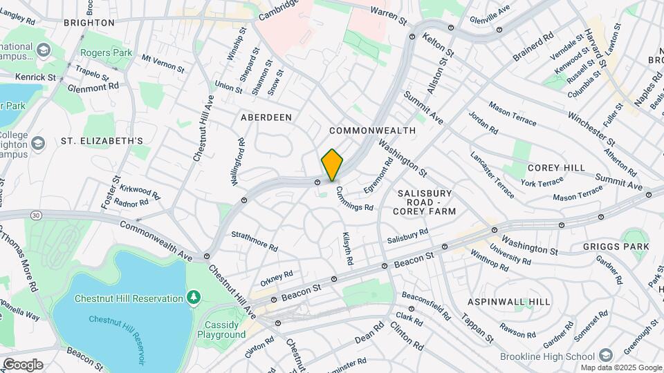 1682 Commonwealth Ave, Unit 4 Map and Location Details