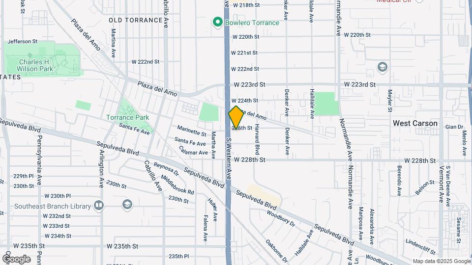 1652 W 226th St Mapa y Detalles de la Ubicación