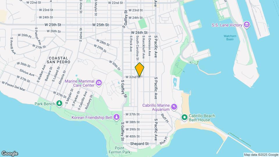 637 W 32nd St Map and Location Details