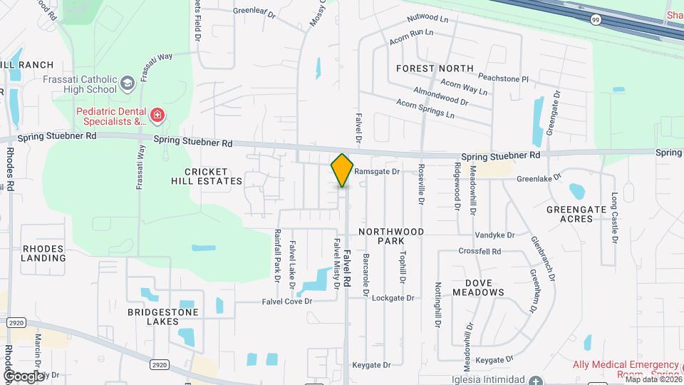 21802 Mossy Field Ln Map and Location Details