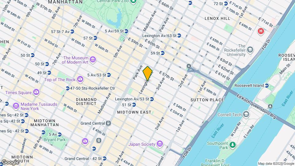 136 E 55th St Map and Location Details