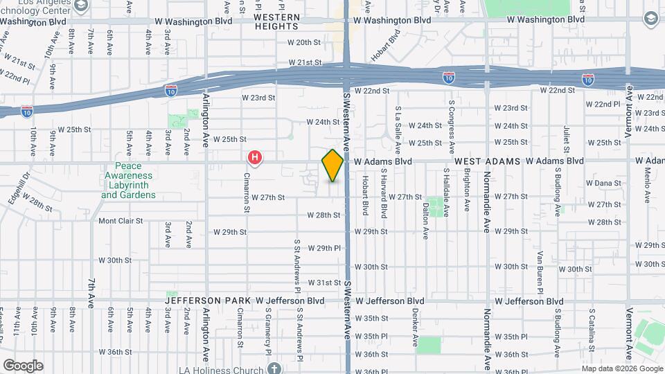 2640 1/4 S Manhattan Pl Mapa y Detalles de la Ubicación