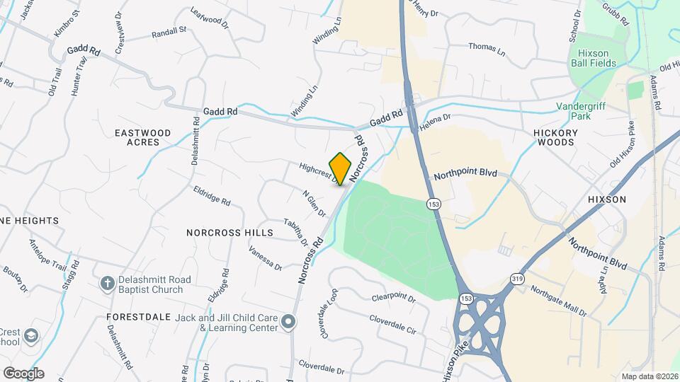 1300 Highcrest Dr Map and Location Details