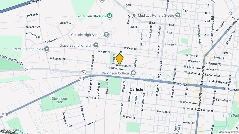 592 W Louther St Map and Location Details