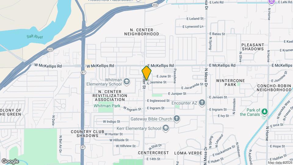 1905 N Center St Map and Location Details