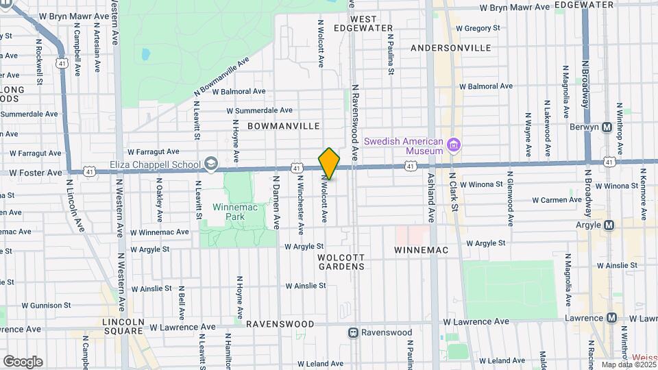 5117 N Wolcott Ave, Unit 1 Map and Location Details