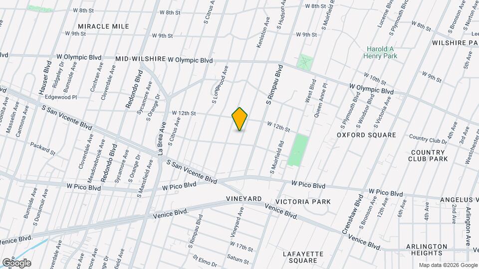 1239 S Hudson Ave Map and Location Details