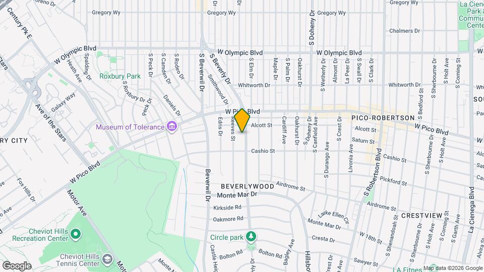 1463 1/2 S Beverly Dr Map and Location Details