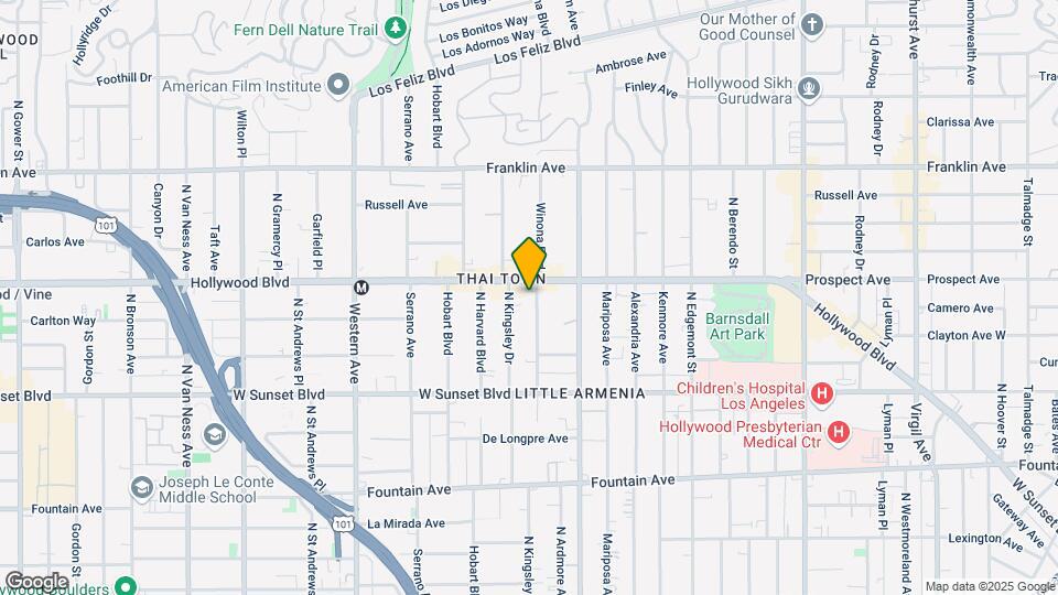 1645 Winona Blvd Map and Location Details