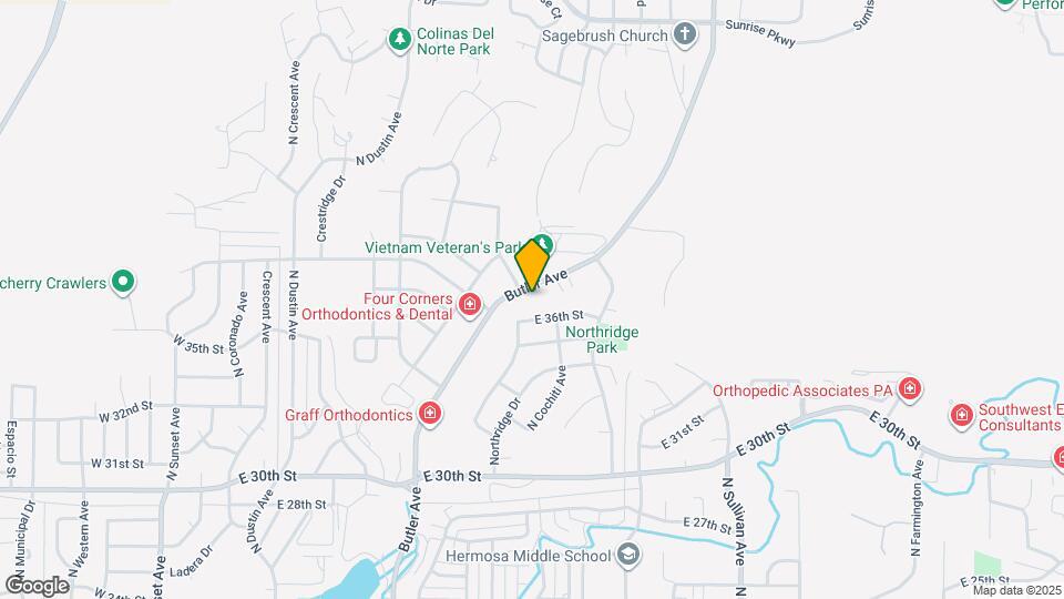 3830 N Butler Ave Map and Location Details