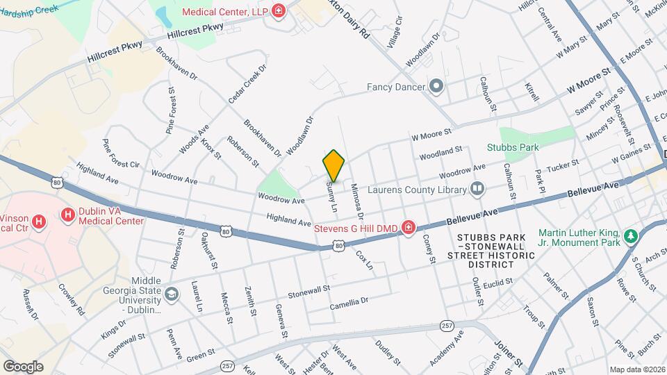 1309 Woodrow Ave Map and Location Details