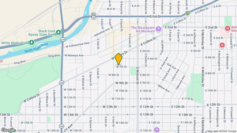 214 W 7th St Map and Location Details