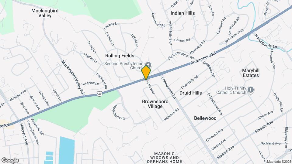 3646 Brownsboro Rd, Unit 4 Map and Location Details